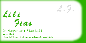 lili fias business card